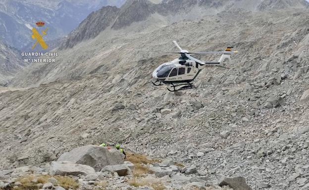 Rescatan el cuerpo sin vida de una montañera valenciana en el Pico Rusell de Montanuy