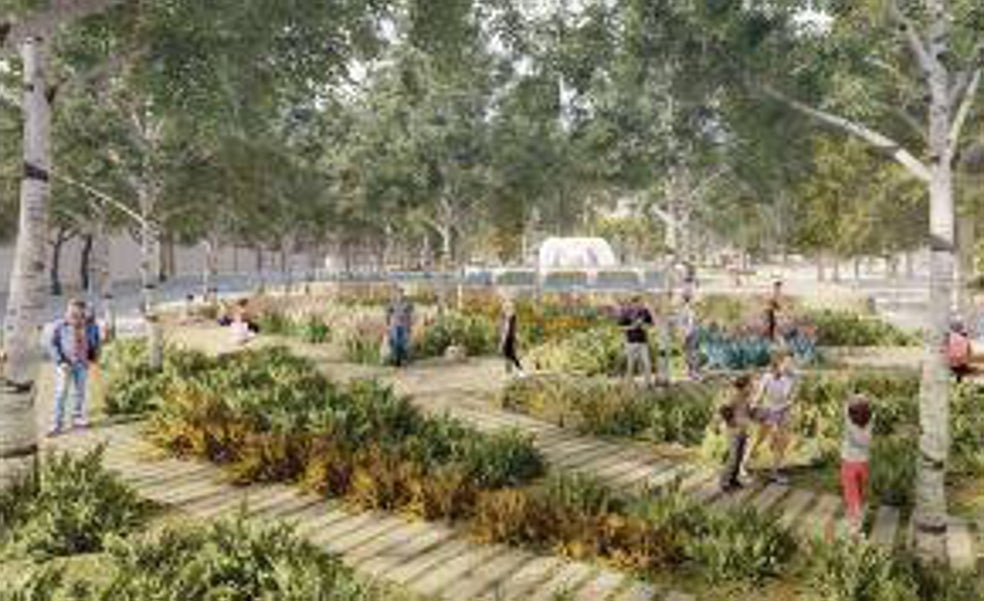 Así será la nueva plaza del Ayuntamiento de Valencia: repleta de árboles y convertirá la fuente en una «playa»