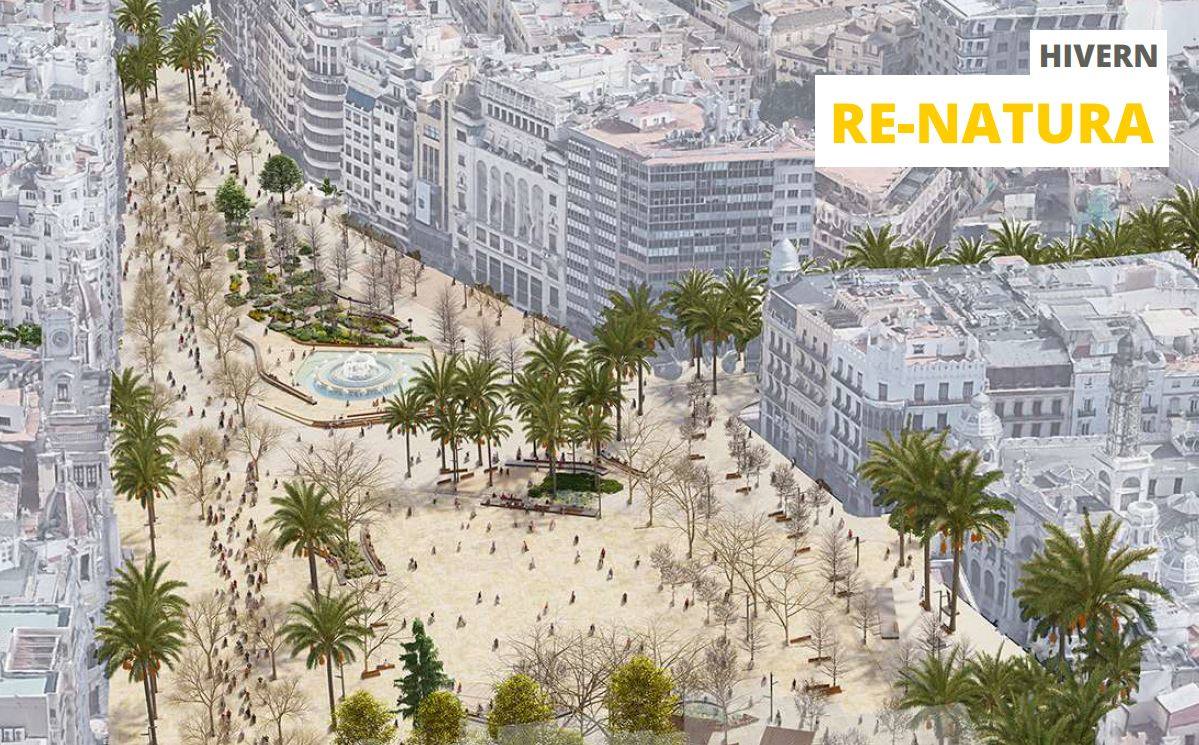 Nueva plaza del Ayuntamiento de Valencia: Hoja caduca para ver las mascletaes