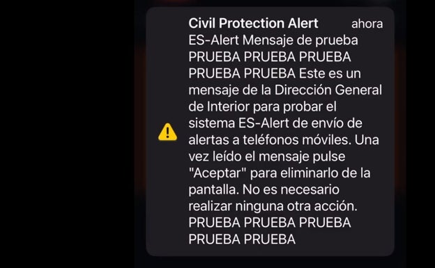 El único municipio de la Comunitat en el que sonará la alerta de los móviles este jueves