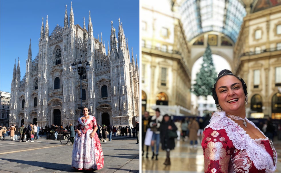 Terremoto fallero ante el Duomo de Milán