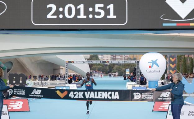 Clasificación y tiempos masculinos del Maratón de Valencia 2022