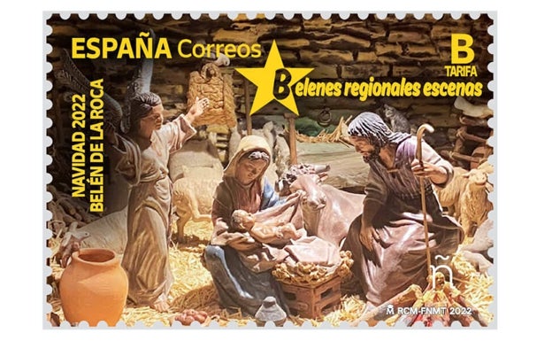 El Belén de Roca protagonista de los sellos de Navidad de Correos