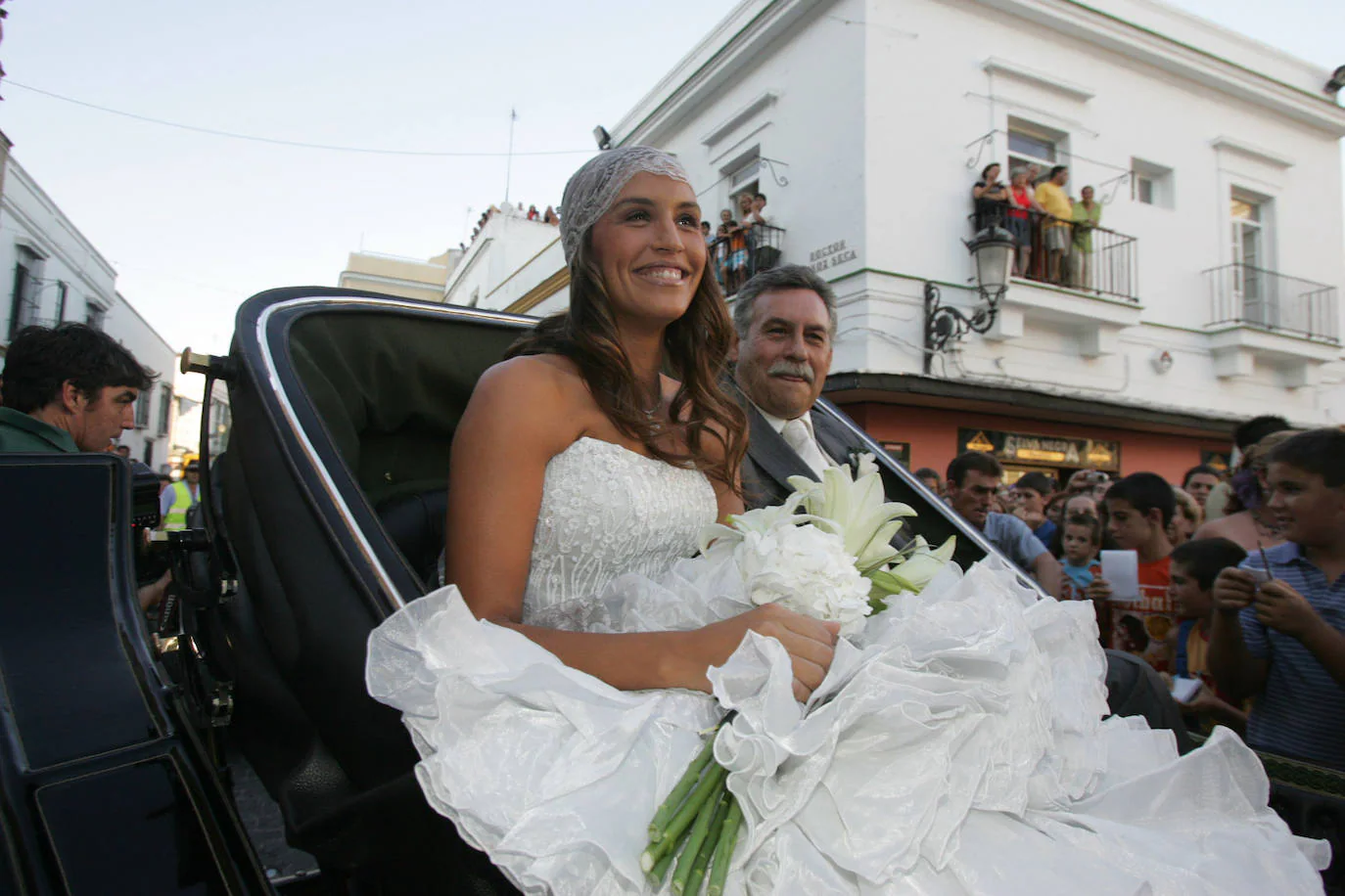 Susana Saborido, el día de su boda con Joaquín. /Nacho Frade/LA voz
