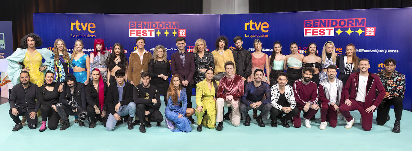 Puesta de largo del Benidorm Fest 2023: estos son los 18 candidatos