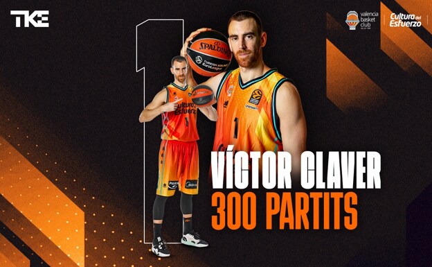 Víctor Claver alcanza los 300 partidos con Valencia Basket