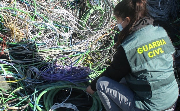 El botín del robo de chatarra: hasta 9.000 euros por una bobina de cobre