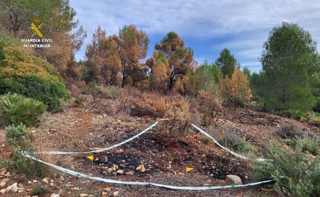 Investigan a dos personas por un incendio forestal en Cerdà