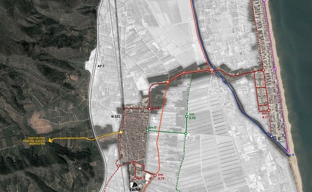 Xeraco crea una vía ciclopeatonal entre la montaña y el mar de ocho kilómetros