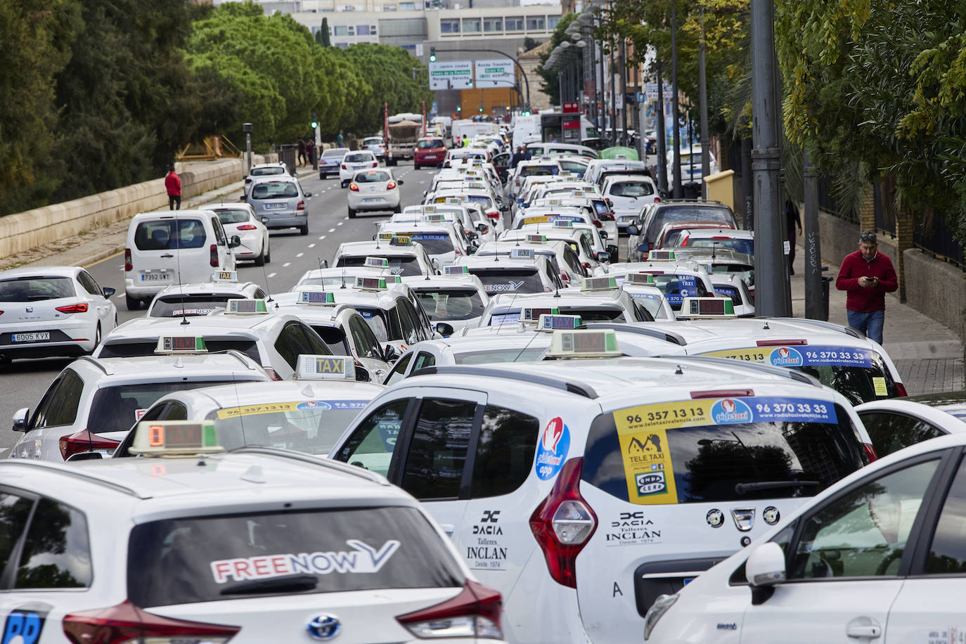 La tensión vuelve al taxi en Valencia: protestas y escraches por las tarifas