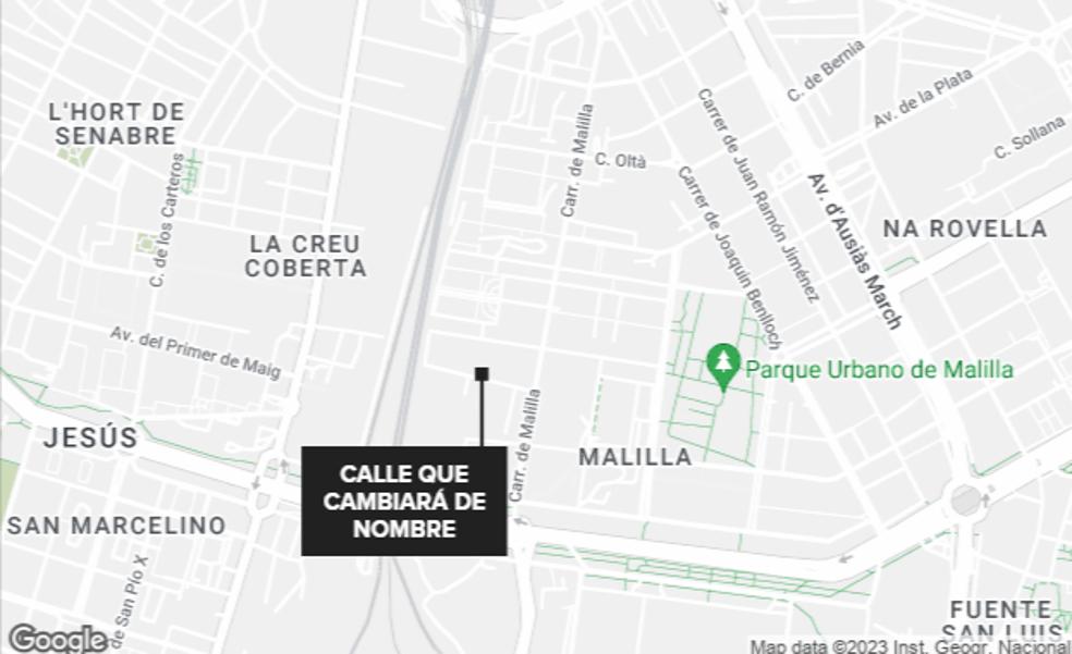 Valencia cambiará de nombre estas cinco calles