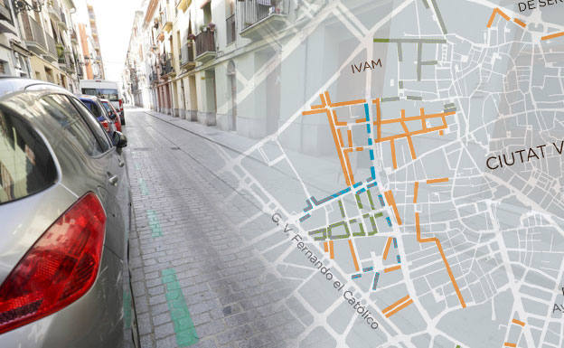 Mapa y guía para aparcar en Valencia