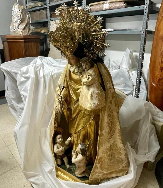 El Ayuntamiento de Valencia estudia colocar la Virgen de los Desamparados junto a la entrada del refugio de la guerra