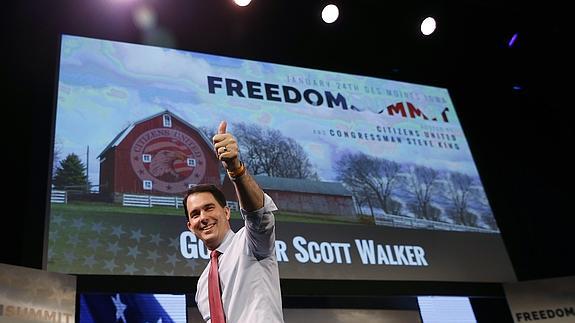 El republicano Scott Walker anuncia su candidatura a la carrera electoral