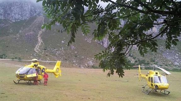 Cinco menores y un adulto, heridos en una avalancha en los Picos de Europa