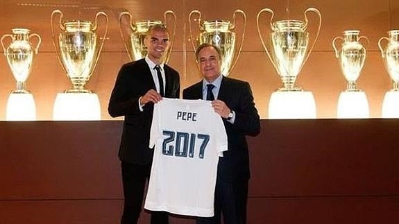 Pepe, madridista una temporada más, hasta 2017