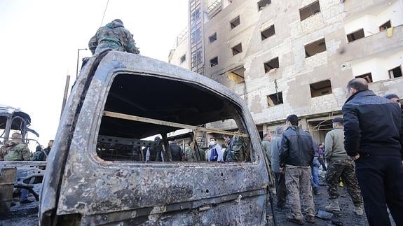 Al menos 70 muertos en un doble atentado en un barrio chií de Damasco