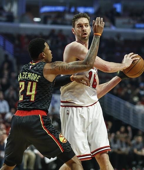 Los Hawks superan el 'doble-doble' de Pau Gasol y hunden a los Bulls