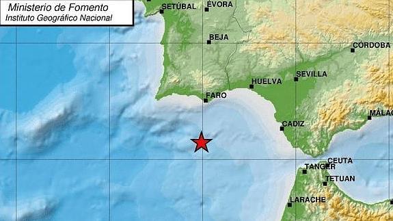 Registrado un terremoto de magnitud 4 en el Golfo de Cádiz