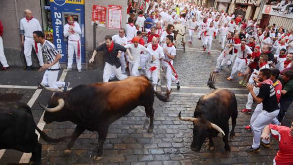 Cinco heridos en el primer encierro de Sanfermines