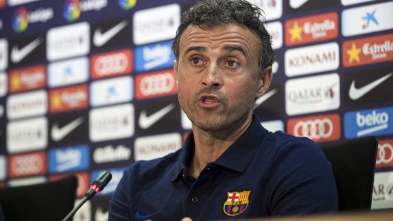 Luis Enrique: «Nuestro objetivo es volver a ganar la Liga por tercer año consecutivo»