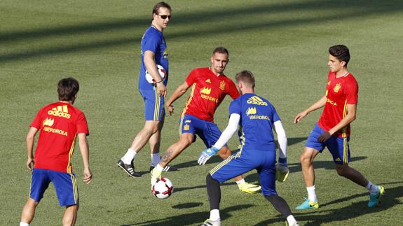 Lopetegui ya muestra su método al equipo