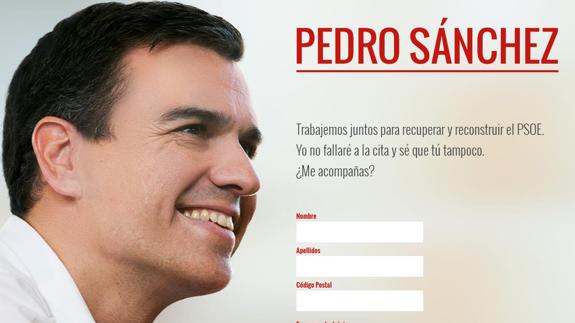 Sánchez lanza una campaña en su web para «recuperar y reconstruir» el PSOE