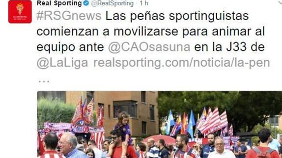 El error garrafal del Sporting en Twitter que enfada a los aficionados