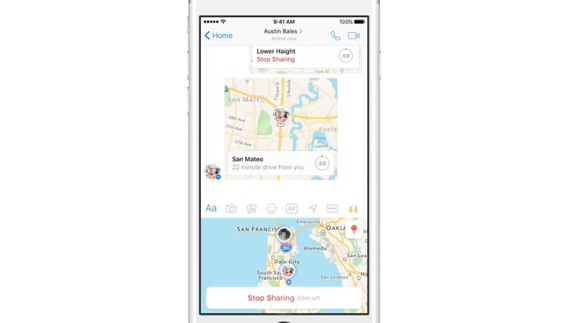 Facebook Messenger permitirá compartir la ubicación en tiempo real