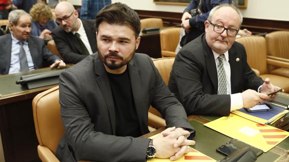 Rufián se queja de que algunos diputados le llamaron ayer «gilipollas»