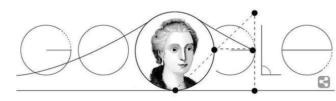 Maria Gaetana Agnesi, la 'bruja' matemática que cambió el cálculo con su curva, en el doodle de Google