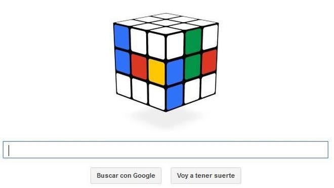 Google te invita a probar suerte con el Cubo de Rubik en su doodle