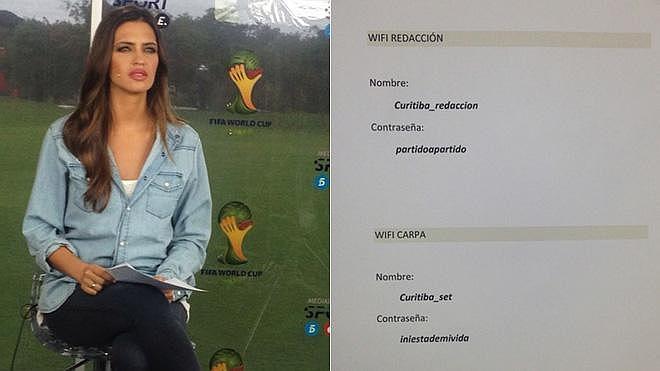 Sara Carbonero publica en su blog las contraseñas del Mundial