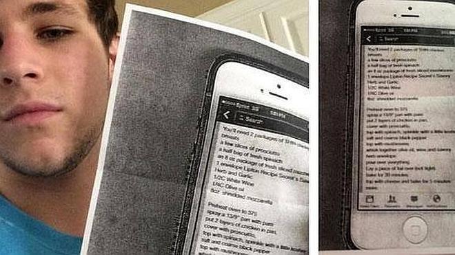 Fotocopia su móvil por no saber hacer una captura de pantalla