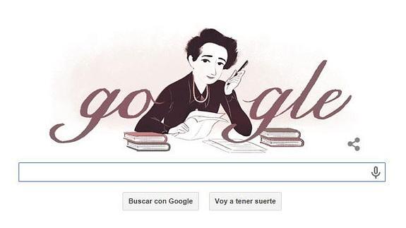 Hannah Arendt, la filósofa judía que protagoniza el doodle de Google