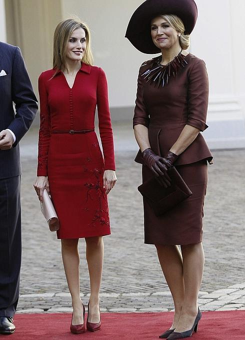 El look de las Reinas Letizia y Máxima en Holanda