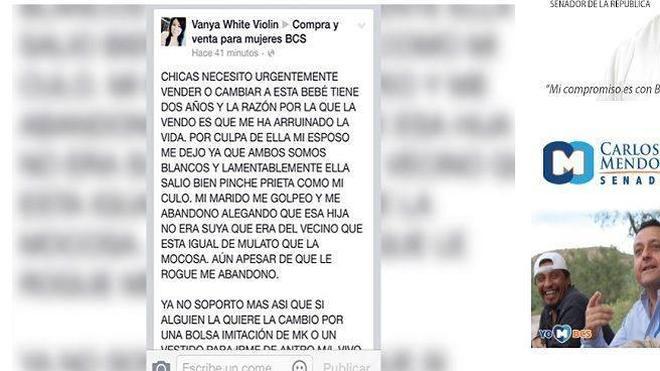 Una madre intenta cambiar a su bebé por un bolso o un vestido
