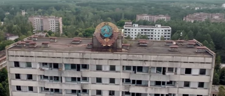 Chernobyl fantasma, a vista de dron