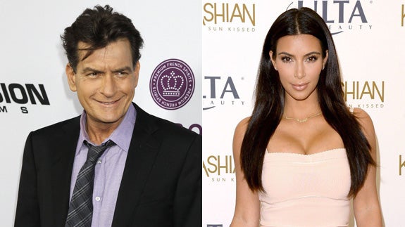 Charlie Sheen ataca a Kim Kardashian en la red