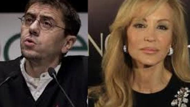 Monedero comió roscón con Carmen Lomana para dar a conocer su discurso a los ricos
