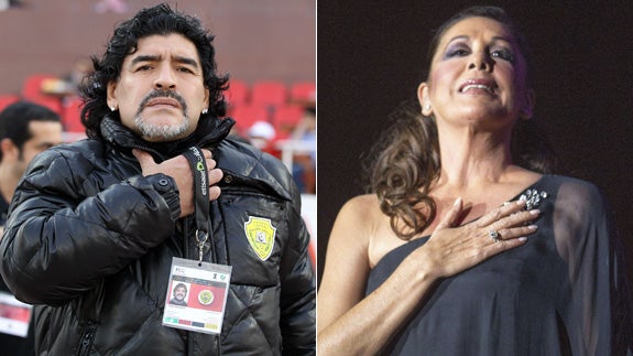 Maradona quiere visitar a Isabel Pantoja a la cárcel