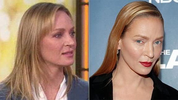 Uma Thurman no se operó... ¡era maquillaje!