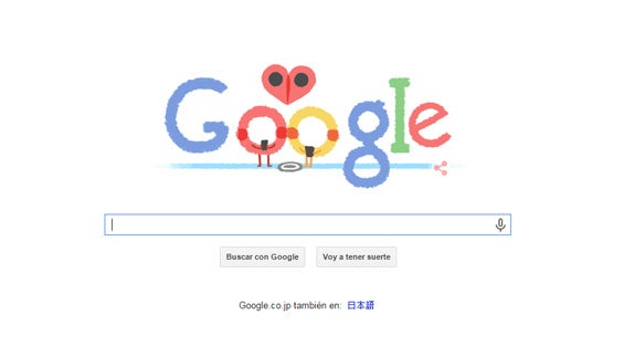 Doodle de Google: San Valentín, protagonista del buscador