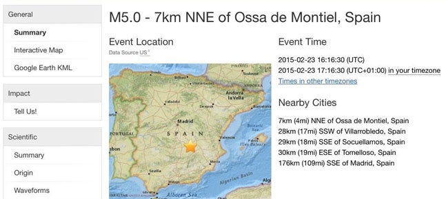 Un terremoto de 5,2 en Albacete se deja sentir con fuerza en Valencia