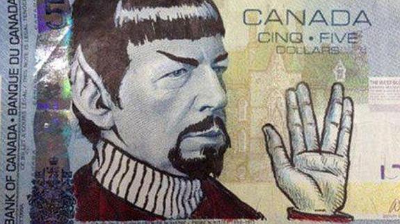 Fans de Star Trek pintan a Spock en los billetes de cinco dólares