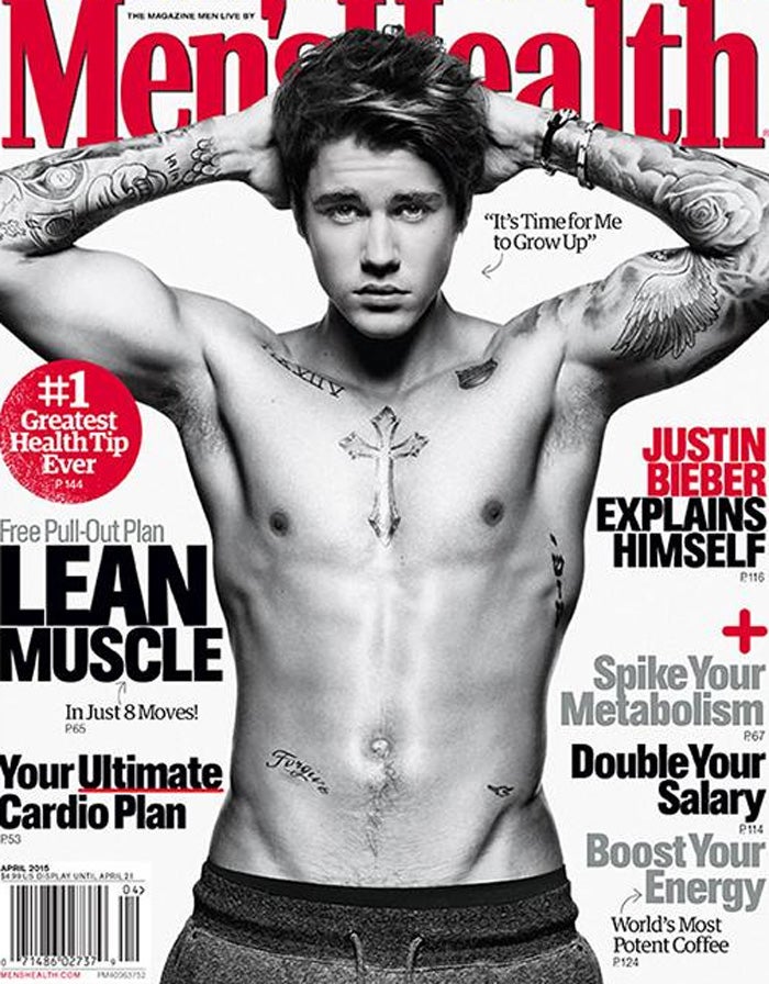 Justin Bieber vuelve a desnudarse, ahora para 'Men's Health'