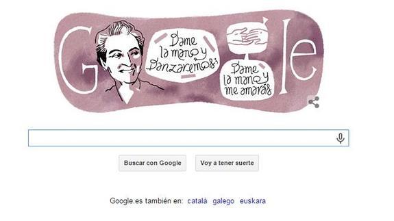 Gabriela Mistral, protagonista del doodle de Google