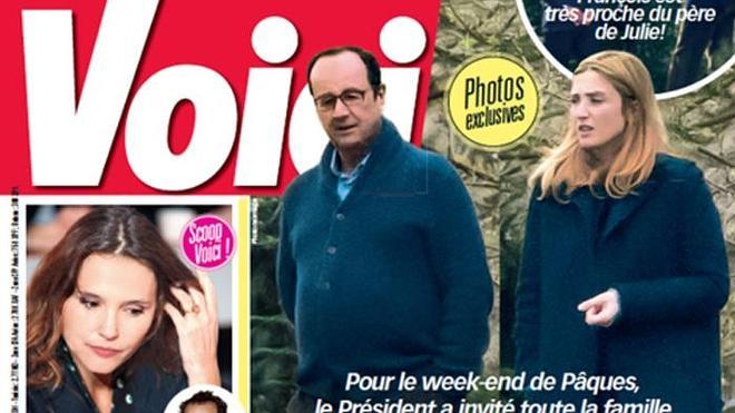Hollande pasea su amor por la 'Casa de los Cuernos' en la que lloró Valérie