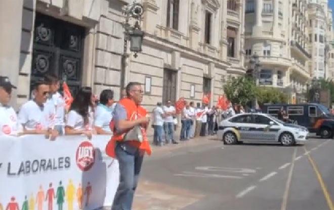 Cadena humana por los derechos laborales