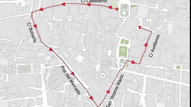 Itinerario procesión del Corpus en Valencia